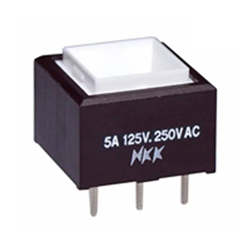 NKK Switches UB Series Push Button Switch, Latching, PCB Mount, SPDT, 30 V dc, 250 V ac, Cap Actuator Style UB16SKW03N