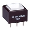 NKK Switches UB Series Push Button Switch, Latching, PCB Mount, SPDT, 30 V dc, 250 V ac, Cap Actuator Style UB16SKW03N
