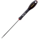 Stanley Standard Slotted Screwdriver with 100 mm Steel Blade, Soft Grip Handle 0-65-008