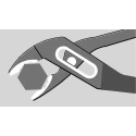 RS PRO 2-Piece Curved Box Joint Water Pump Pliers 250mm Overall Length VDE 1000V Approved 125-3103