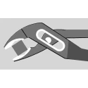 RS PRO 2-Piece Curved Box Joint Water Pump Pliers 250mm Overall Length VDE 1000V Approved 125-3103