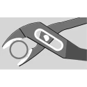 RS PRO 2-Piece Curved Box Joint Water Pump Pliers 250mm Overall Length VDE 1000V Approved 125-3103