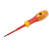 RS PRO Insulated Slotted Screwdriver 75 mm Blade VDE/1000V Approved Plastic Handle Molybdenum Chrome Vanadium Steel 125-3078