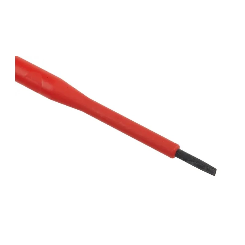 RS PRO Insulated Slotted Screwdriver 75 mm Blade VDE/1000V Approved Plastic Handle Molybdenum Chrome Vanadium Steel 125-3078