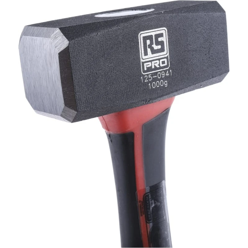RS PRO Carbon Steel Head Lump Hammer with Fibreglass Handle 1000 g 125-0941