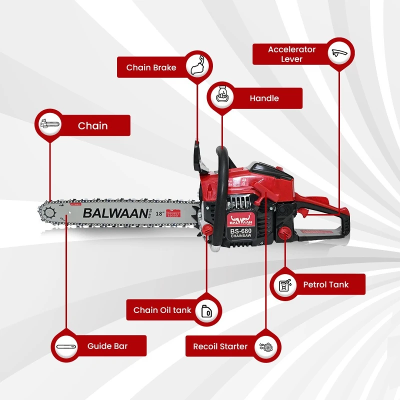 Shop Balwaan BS-680 Ultimate Chainsaw 68cc at Lowest Prices