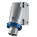 Scame OPTIMA-TOP IP67 Blue Wall Mount 2P+PE Straight Industrial Power Connector 125A 230V IP67