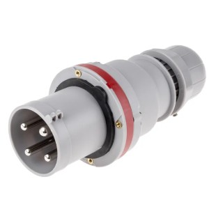 Scame Optima IP44 Red Cable Mount 3P+PE Straight Industrial Power Connector 63A 415V IP44 
