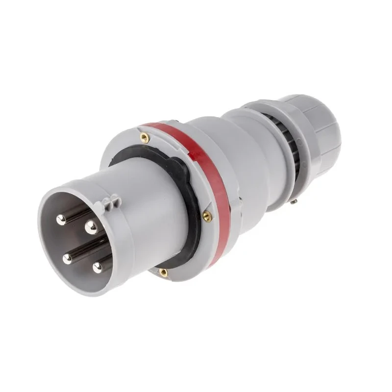 Scame Optima IP44 Red Cable Mount 3P+PE Straight Industrial Power Connector 63A 415V IP44 