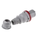 Scame Optima IP44 Red Cable Mount 3P+PE Straight Industrial Power Connector 63A 415V IP44 
