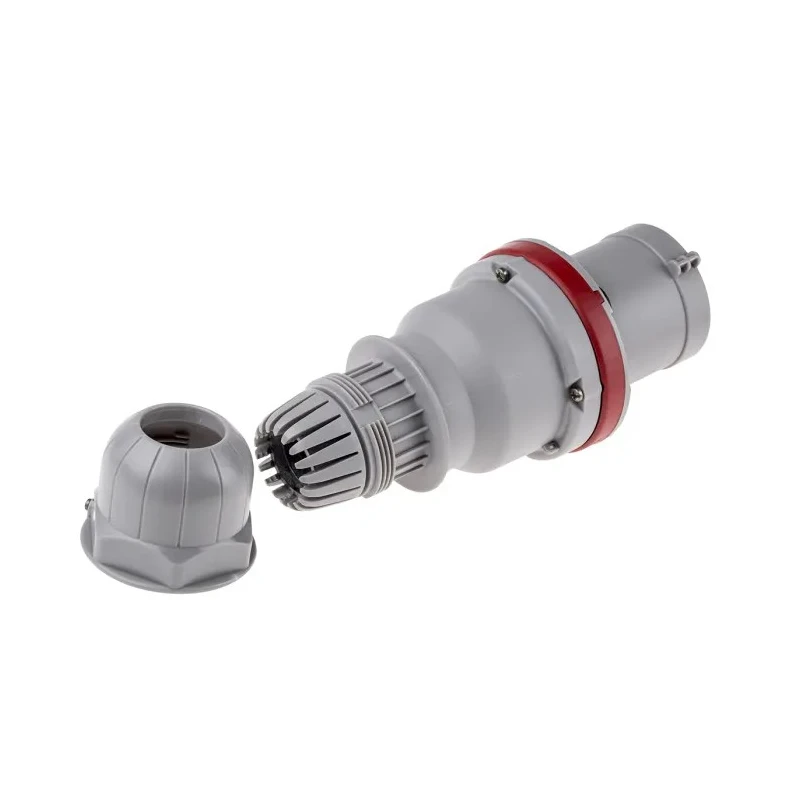 Scame Optima IP44 Red Cable Mount 3P+PE Straight Industrial Power Connector 63A 415V IP44 