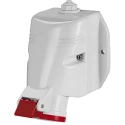 Scame Industrial Power Connector 3P+PE 32A 415V IP44 Red Wall Mount Screw Terminal OPTIMA-TOP IP44 