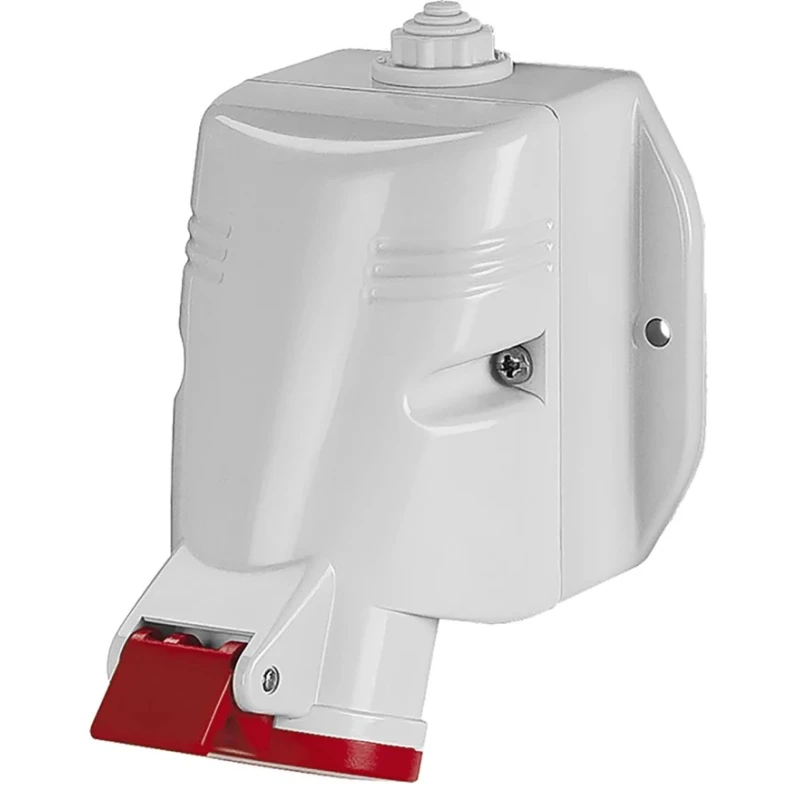 Scame Industrial Power Connector 3P+PE 32A 415V IP44 Red Wall Mount Screw Terminal OPTIMA-TOP IP44 