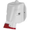 Scame Industrial Power Connector 3P+PE 32A 415V IP44 Red Wall Mount Screw Terminal OPTIMA-TOP IP44