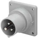 Scame Optima IP44 Blue Panel Mount 2P+PE Straight Industrial Power Connector 32A 230V IP44 