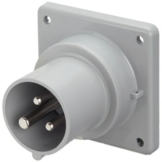 Scame Optima IP44 Blue Panel Mount 2P+PE Straight Industrial Power Connector 32A 230V IP44 