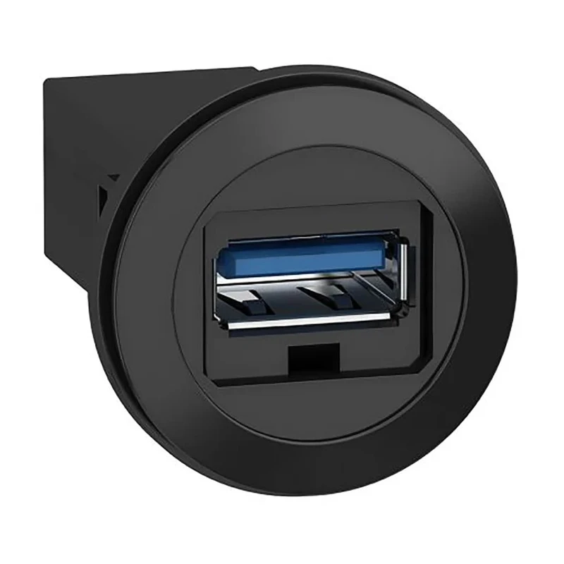 Schneider Electric USB Connector Straight Panel Female 1 Port USB Type A USB 3.0 IP20 XB5PUSB3