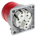 Scame Optima IP44 Red Panel Mount 3P+N+PE Straight Industrial Power Connector 32A 415V IP44 