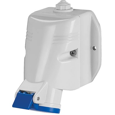 Scame Wall Mount Industrial Power Connector 16A 230V IP44 Blue 2P+PE OPTIMA-TOP 