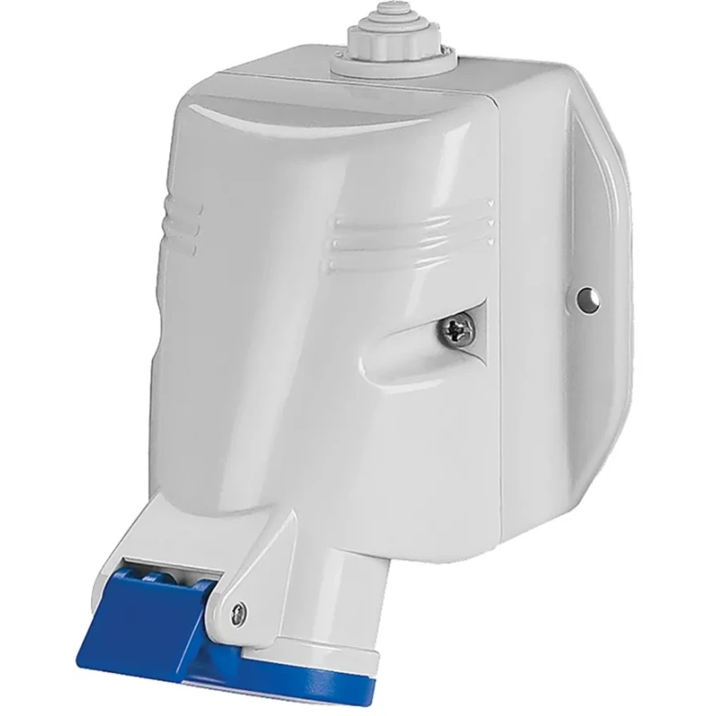 Scame Wall Mount Industrial Power Connector 16A 230V IP44 Blue 2P+PE OPTIMA-TOP 