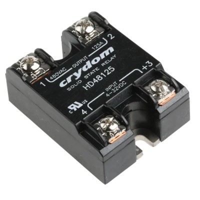 Crydom Solid State Relay, 125A Load, Panel Mount, 530V AC Load, 32V Control HD48