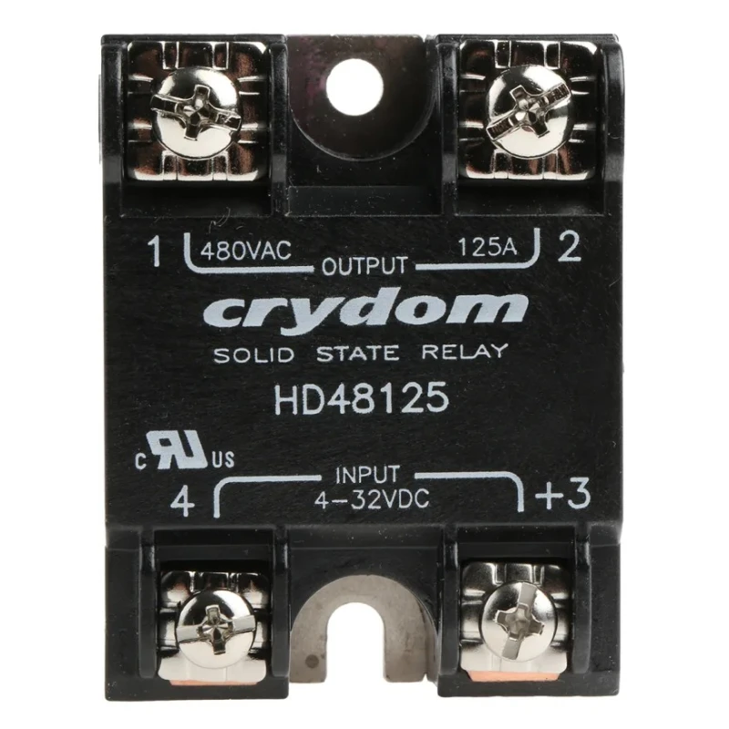 Crydom Solid State Relay, 125A Load, Panel Mount, 530V AC Load, 32V Control HD48