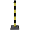 RS PRO Black Post Barrier with Black Tape Polyvinyl Chloride, 1m Height, 50mm Diameter 125-2194