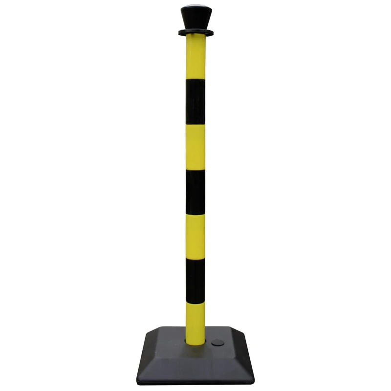 RS PRO Black Post Barrier with Black Tape Polyvinyl Chloride, 1m Height, 50mm Diameter 125-2194