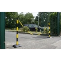 RS PRO Black Post Barrier with Black Tape Polyvinyl Chloride, 1m Height, 50mm Diameter 125-2194