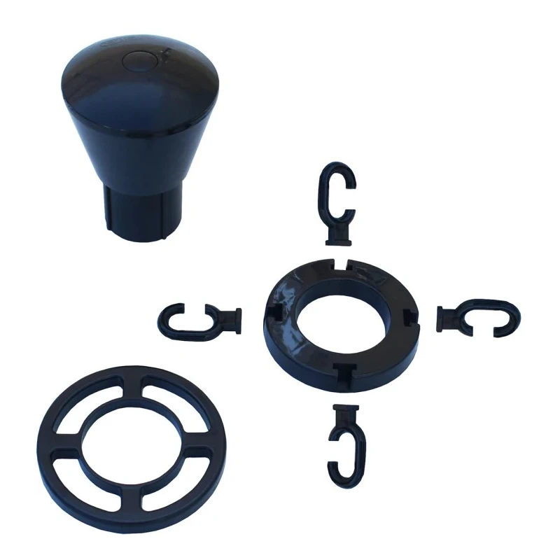 RS PRO Black Post Barrier with Black Tape Polyvinyl Chloride, 1m Height, 50mm Diameter 125-2194
