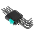 Wera 9-Piece Torx Key Set L Shape Long Arm Black Laser Finish 05073598001