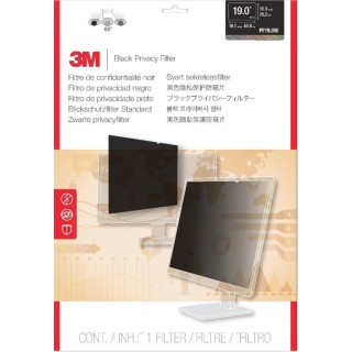 3M 19inch Black Matte Finish Touch Screen Compatible Privacy Screen PF19.0W