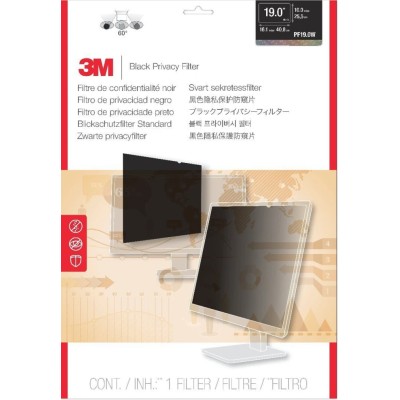 3M 19inch Black Matte Finish Touch Screen Compatible Privacy Screen PF19.0W
