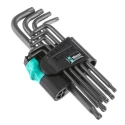 Wera 9-Piece Torx Key Set L Shape Long Arm Black Laser Finish 05073598001