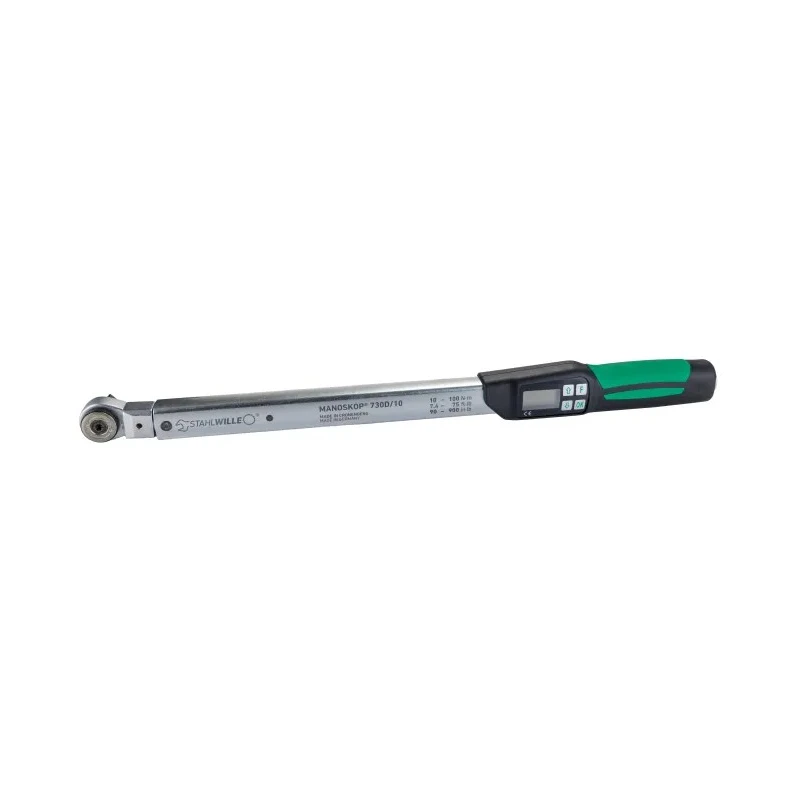 STAHLWILLE 730DR Digital Torque Wrench 10 To 100 Nm Square 1/2 in Drive Steel 501mm Overall 96501810