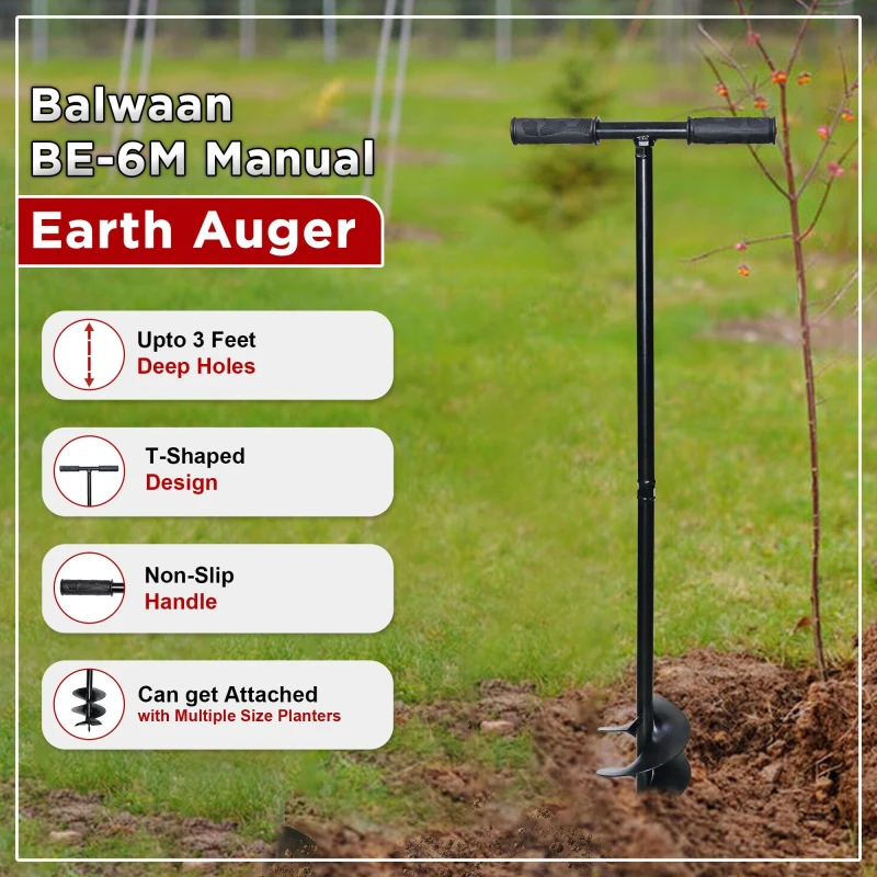 Buy Balwaan BE-6M Manual Earth Auger 6 Inch at Best Prices