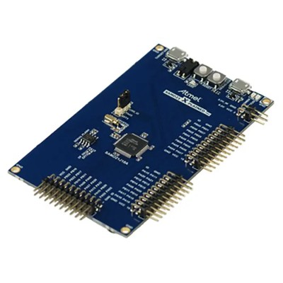Microchip Microcontroller Development Tool ARM Cortex M0+ SAMD21J18A MCU 8 Mbit Serial Flash USB Interface ATSAMD21-XPRO