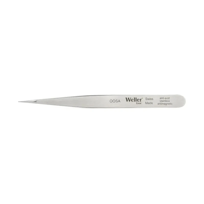 Weller Erem Stainless Steel Pointed Tweezer 4.7in, Anti-Magnetic, Anti-Acid OOSA