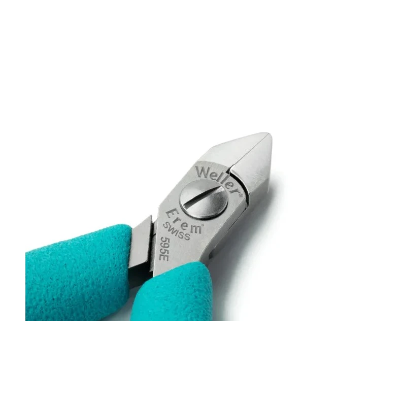 Weller Erem Flush ESD Safe Side Cutter 11mm Jaw Width, 4.5in Length, Special Steel Jaws 595E