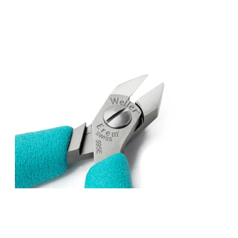 Weller Erem Flush ESD Safe Side Cutter 11mm Jaw Width, 4.5in Length, Special Steel Jaws 595E