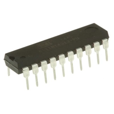 Microchip 8-bit AVR Microcontroller 20 MHz 4kB FLASH 20-Pin PDIP ATTINY4313-PU