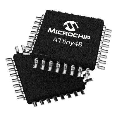 Microchip 8-Bit AVR Microcontroller 12 MHz 4kB FLASH 32-Pin TQFP ATTINY48-AU