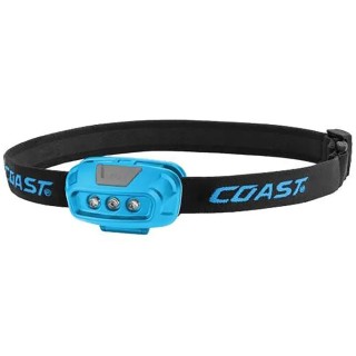 Coast Blue Dual Colour LED Head Torch 37 lm Flood Beam 22 m Range AAA Battery Powered FL14 Blue