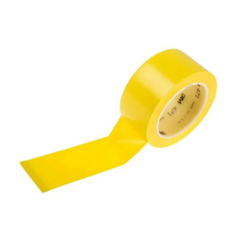 3M Yellow Vinyl Lane Marking Tape 25 mm Width 33 m Length 0.14 mm Thickness Rubber Adhesive 471