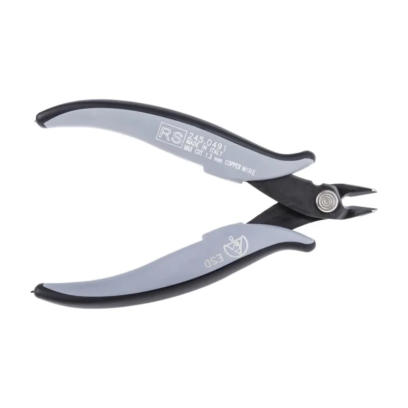 RS PRO Flush ESD Safe Cable Cutter, Side Cutter, 138mm Overall Length, 10mm Jaw Width, Model 245-0491