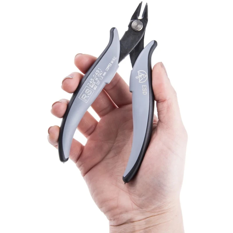 RS PRO Flush ESD Safe Cable Cutter, Side Cutter, 138mm Overall Length, 10mm Jaw Width, Model 245-0491