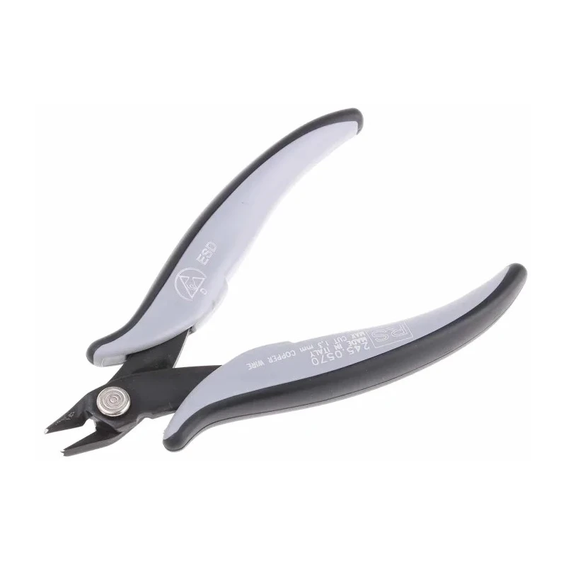RS PRO Flush ESD Safe Cable Cutter, Side Cutter, 138mm Length, 10mm Jaw Width, 8mm Jaw Length, Model 245-0570