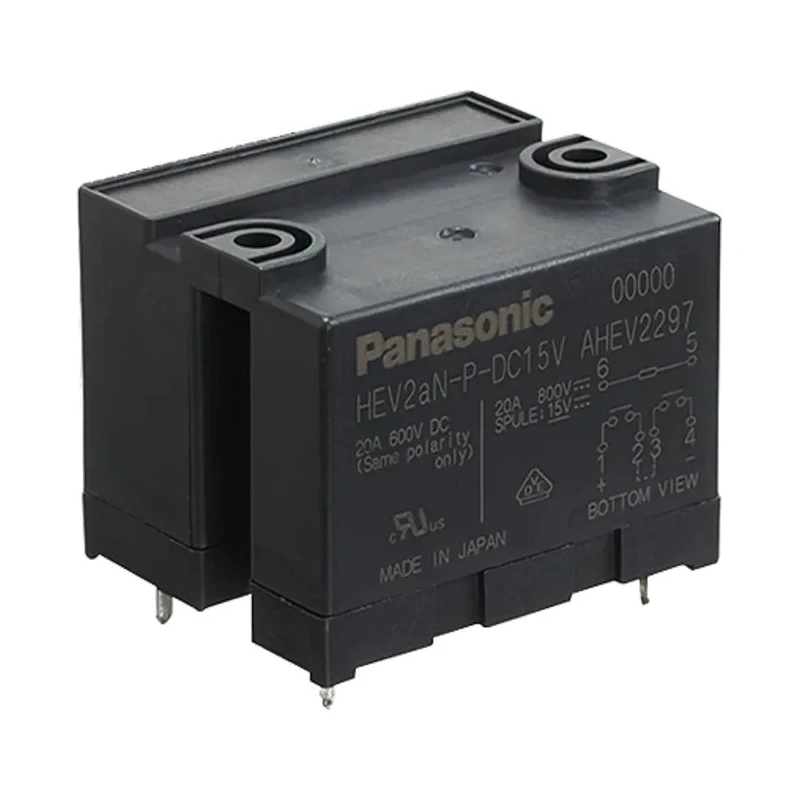 Panasonic PCB Power Relay, 12V dc Coil, 20A Switching Current, DPST HEV2AN-P-DC12V