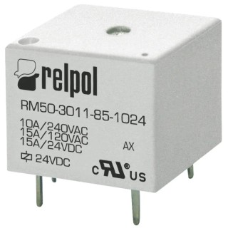 Relpol PCB Power Relay 3V DC Coil 15A Switching Current SPDT RM50-3011-85-1003