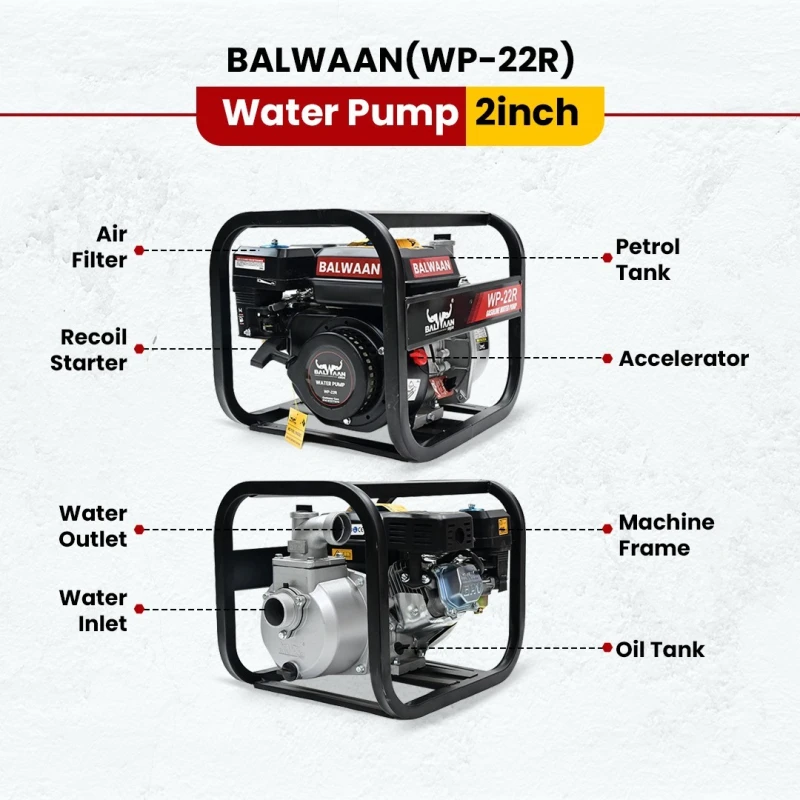 Buy Balwaan WP-22R 7HP Water Pump Get Best Deal